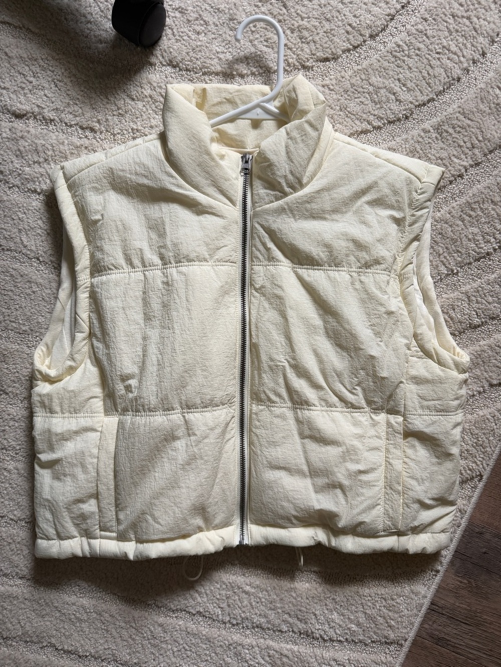 Thread & Supply Cream Quilted Puffer Vest